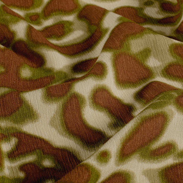 Satin fabrik Abstrakt Khaki-Grün
