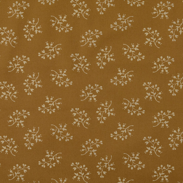 Baumwolle Popeline fabrik Blumen Beige