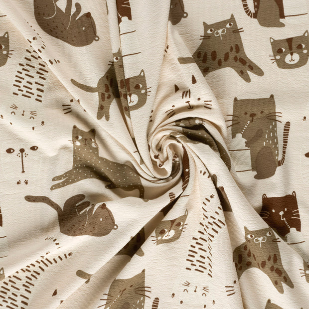 Terry Crêpe tissu Beige 