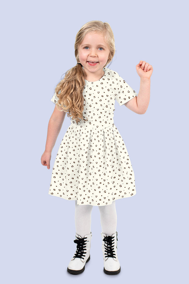 Cotton Poplin fabric Panther Off White