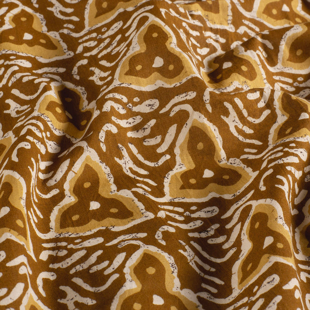 Voile fabric Abstract Oker