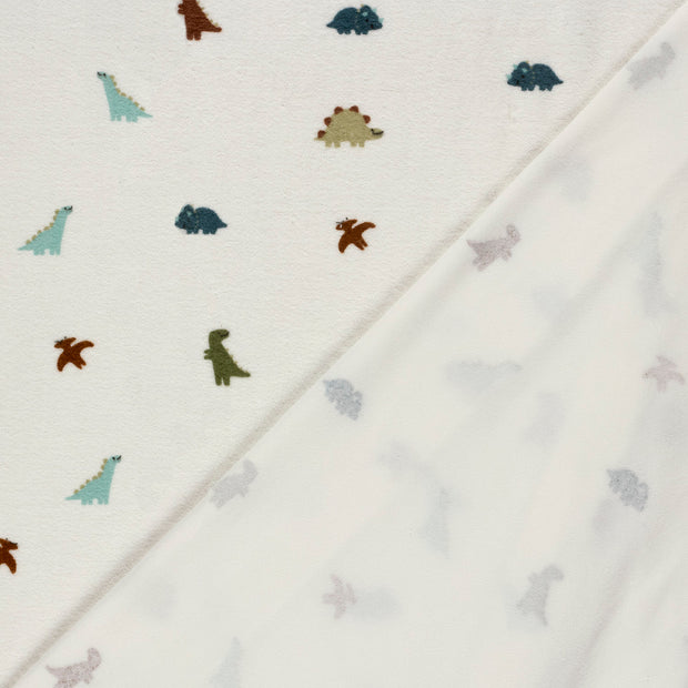Stretch terry fabric Dinosaurs printed 