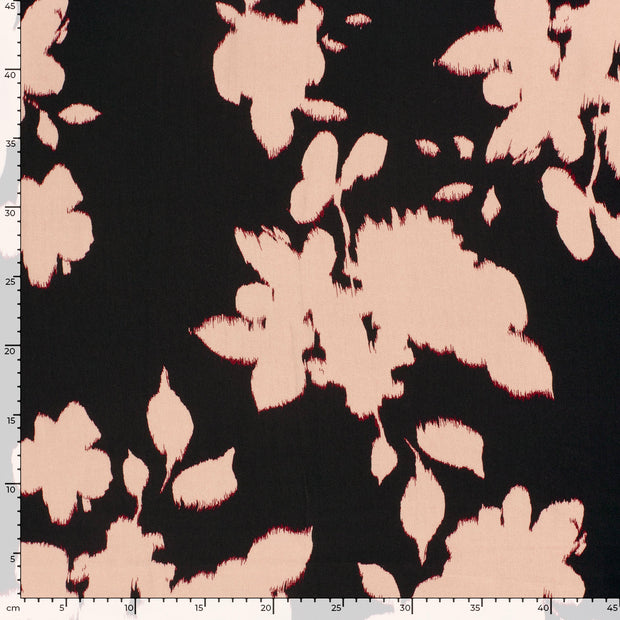 Viscose Satin tissu Abstrait Rose