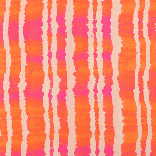 Viscose Poplin fabric Stripes Pink