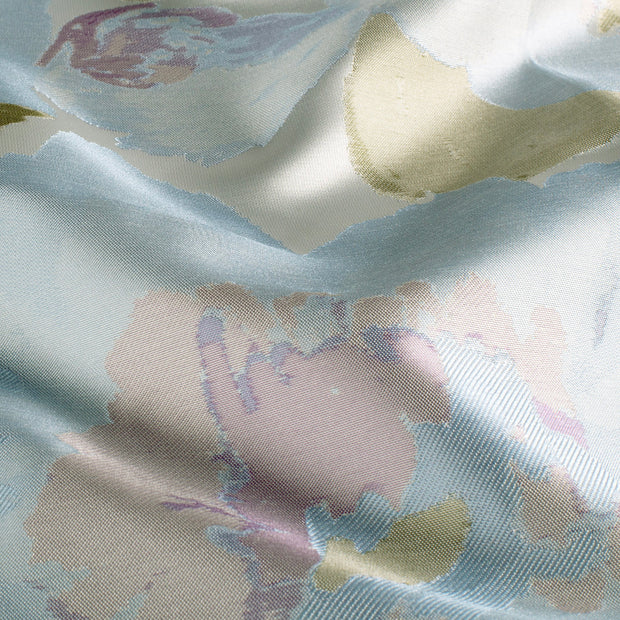 Jacquard fabrik Blumen Babyblau