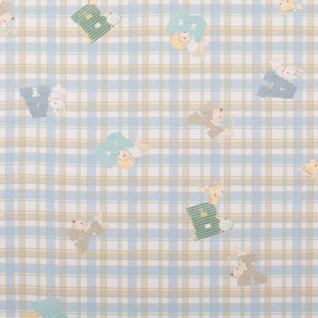 Jersey fabric Animals Sky Blue
