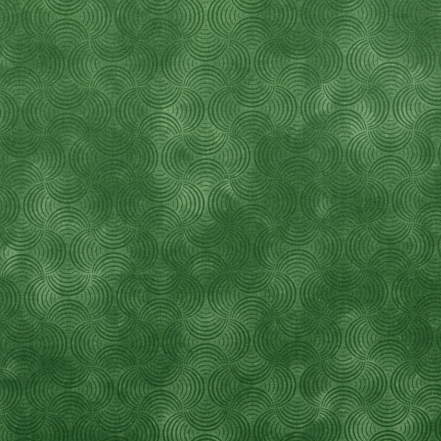 Cotton Poplin fabric Geometric pattern Forest Green