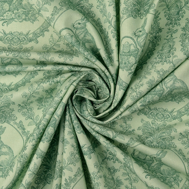 Cretonne fabric Dark Mint 