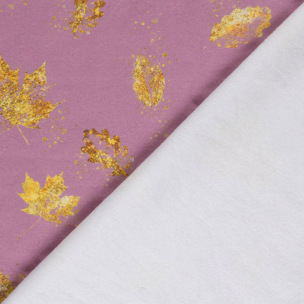 Jogging fabric Leaves digital printed 