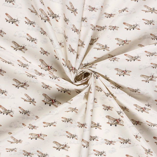 Cotton Poplin fabric Off White 