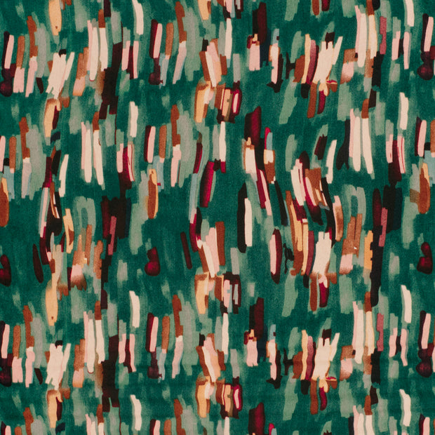 Satin Velvet fabric Dark Green 