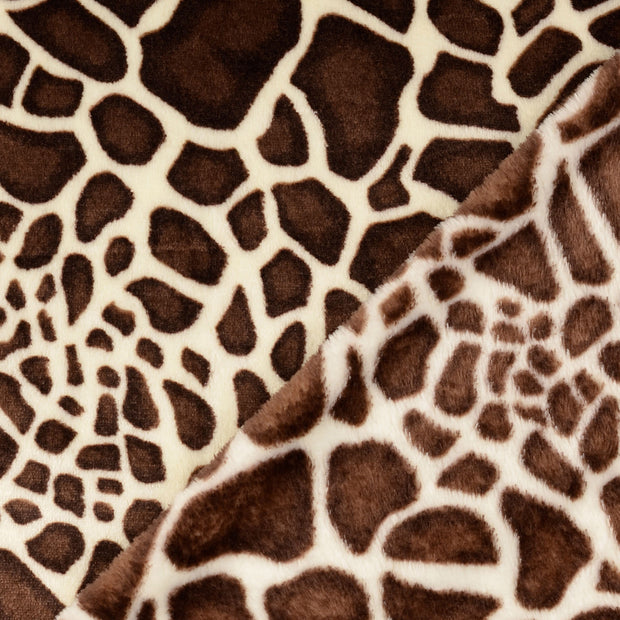 Fleece fabric Off White printed 