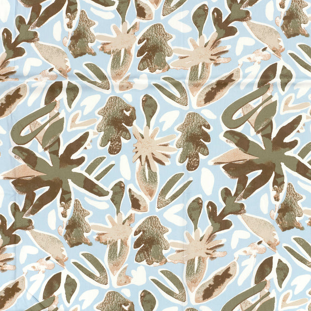 Viscose Poplin fabrik Hellblau matt 