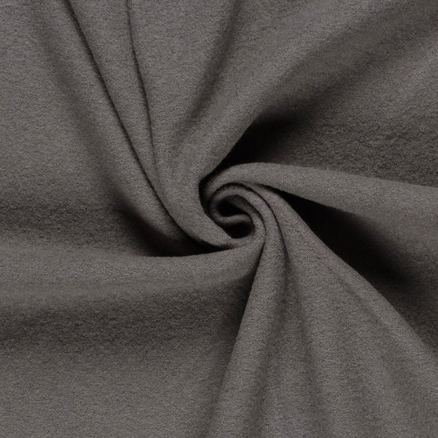 Wool Boucle fabric Taupe Grey 