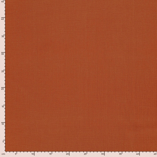 Muslin fabric Unicolour Brique
