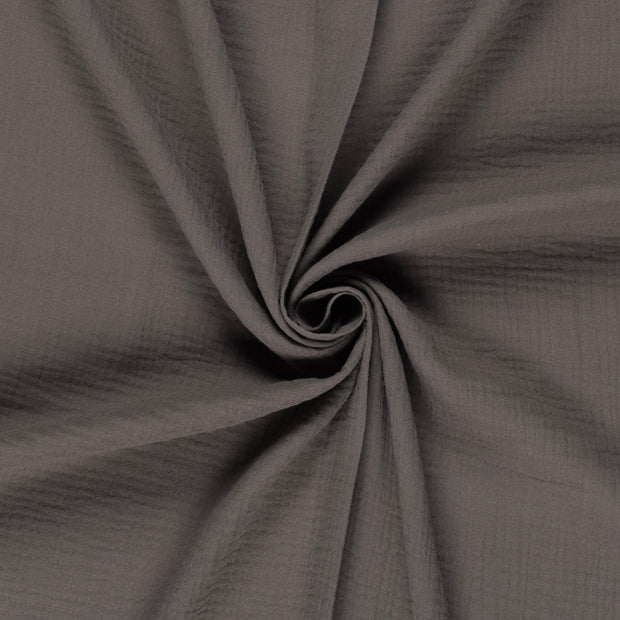 Muslin fabric Brown Taupe 