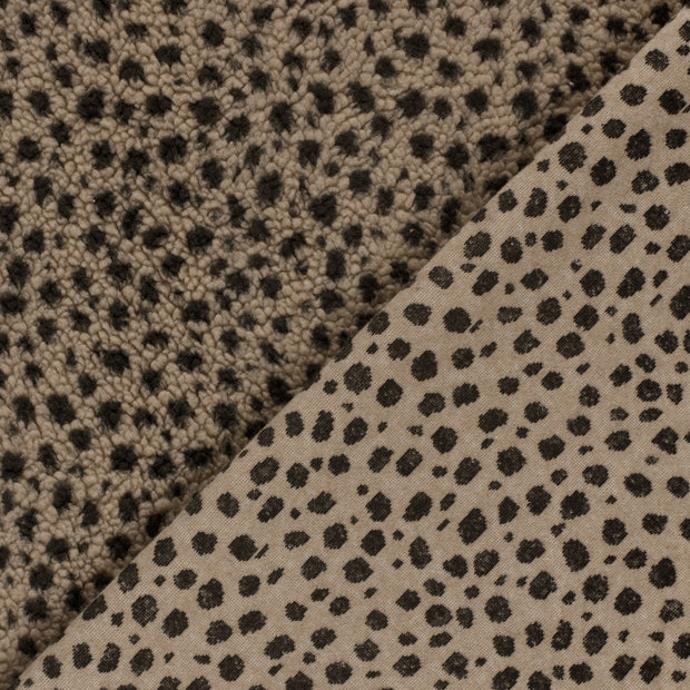 Sherpa Fleece fabric Panther jacquard 