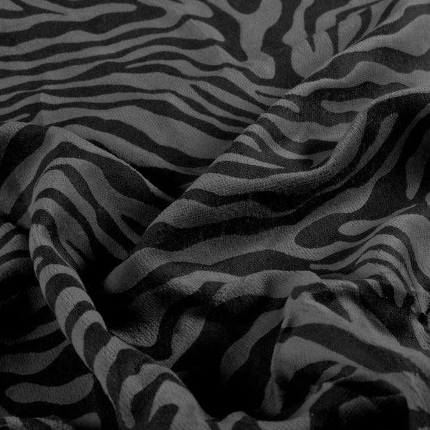 Nicky velours tela Zebras Gris oscuro