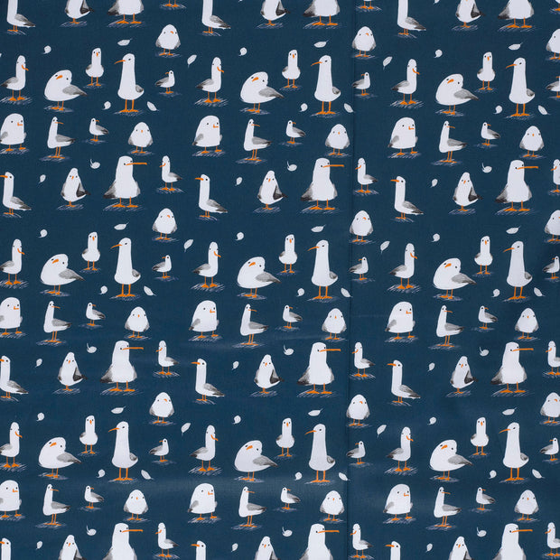 Cotton Poplin fabric Navy matte 