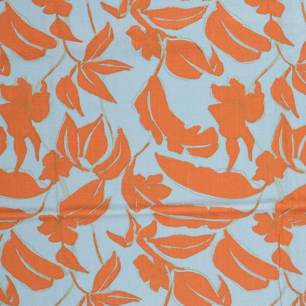 Woven Viscose Linen fabric Light Blue matte 