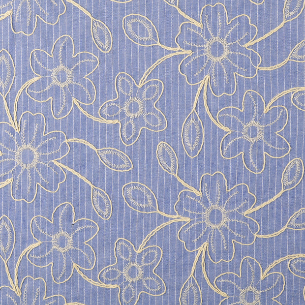 Baumwolle Popeline fabrik Blumen Babyblau