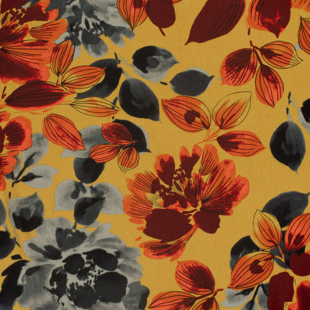 Borken Crepe fabric Oker matte 