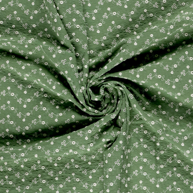  fabric Green yarn dyed 