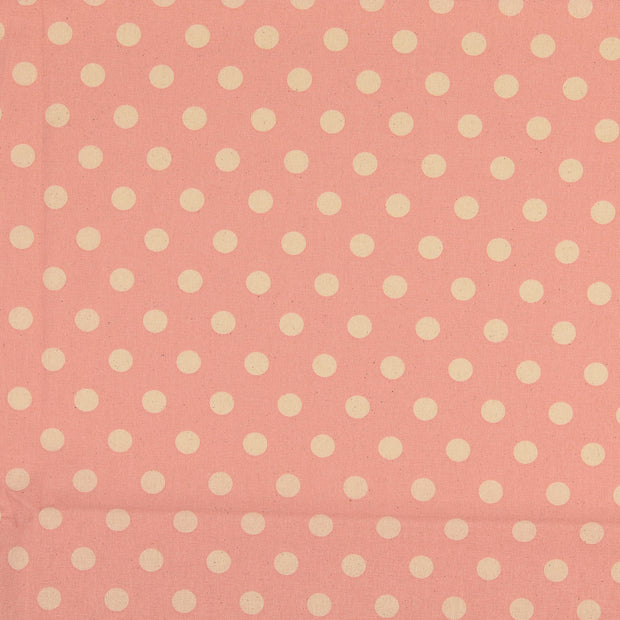 Cretonne fabric Dots Light Pink