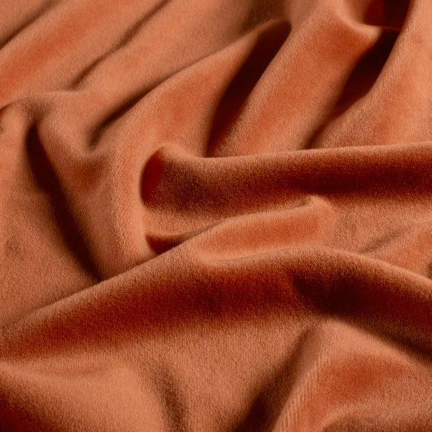 Supersoft Velvet fabrik Uni Ziegel