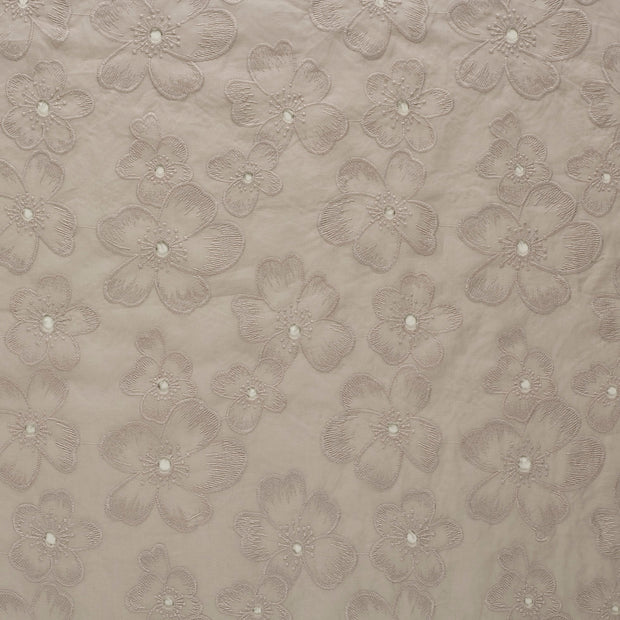 Cotton Poplin fabric Beige matte 