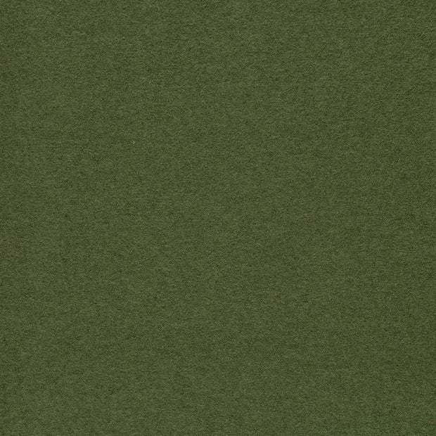 Wool Boucle fabric Olive Green matte 