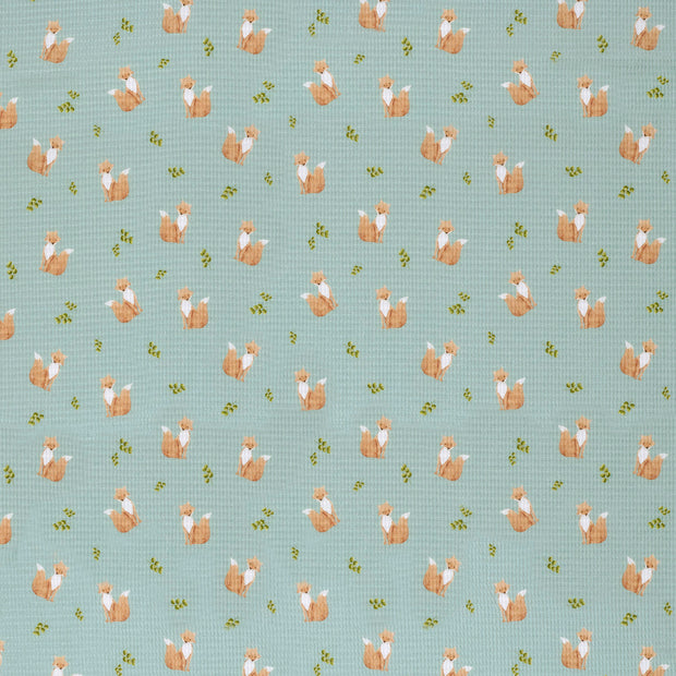 Waffle piqué fabric Mint matte 