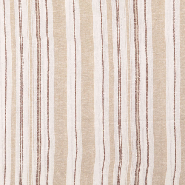 Linen fabric Stripes Beige