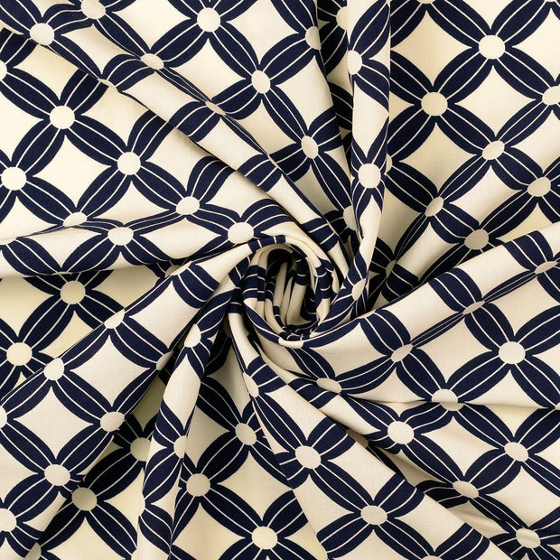 Viscose Poplin fabric Navy 