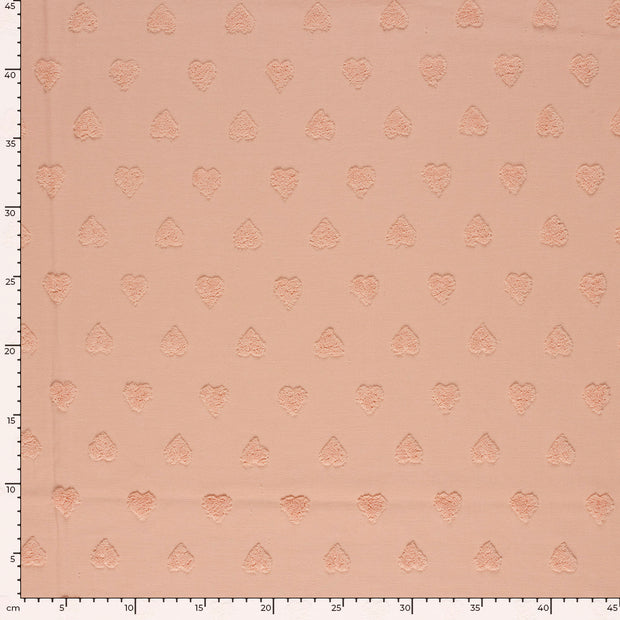 Knitted fabric Hearts Light Pink