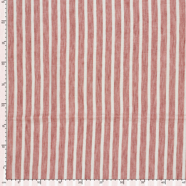 Woven Polyester fabric Stripes Old Pink