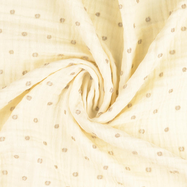 Muslin fabric Grey dobby 