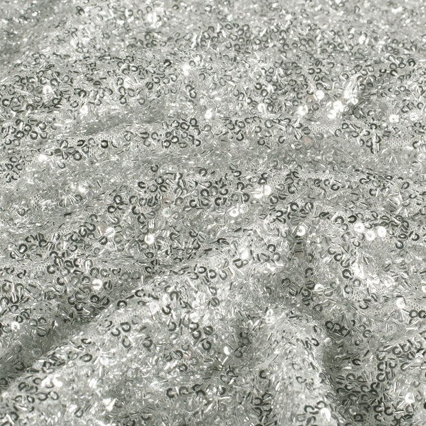 Mesh fabric Unicolour Silver