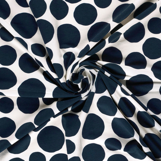 French Terry fabric Navy digital printed 