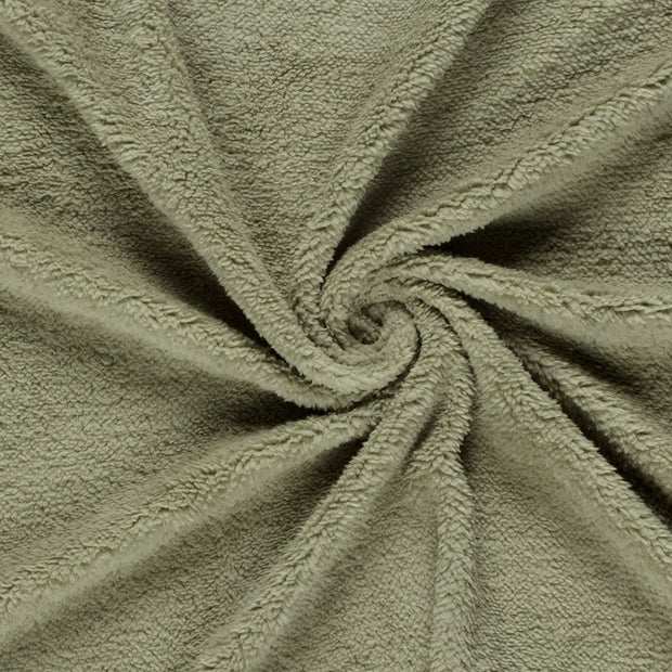 Sherpa Fleece fabric Olive Green 