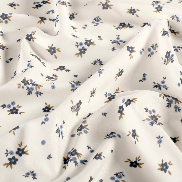 Swimwear Jersey UPF50 Recycled fabric Flowers Off White