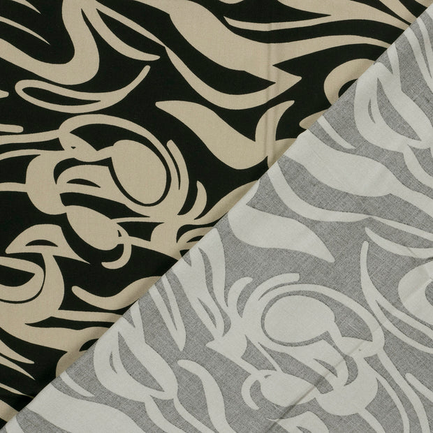 Viscose Twill fabric Abstract printed 