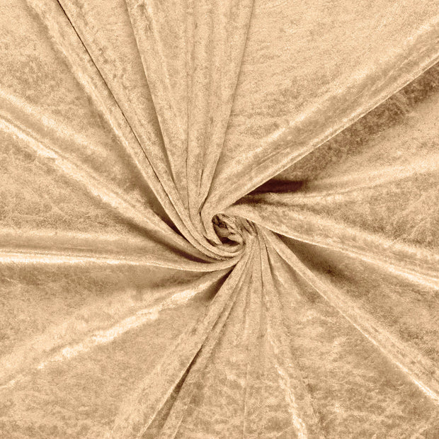 Velours tissu Camel froissé 