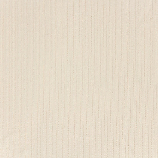 Rib Jacquard fabrik Ivory texturiert 