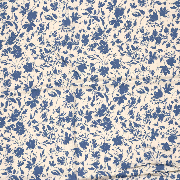 Bamboo Poplin fabric Indigo matte 