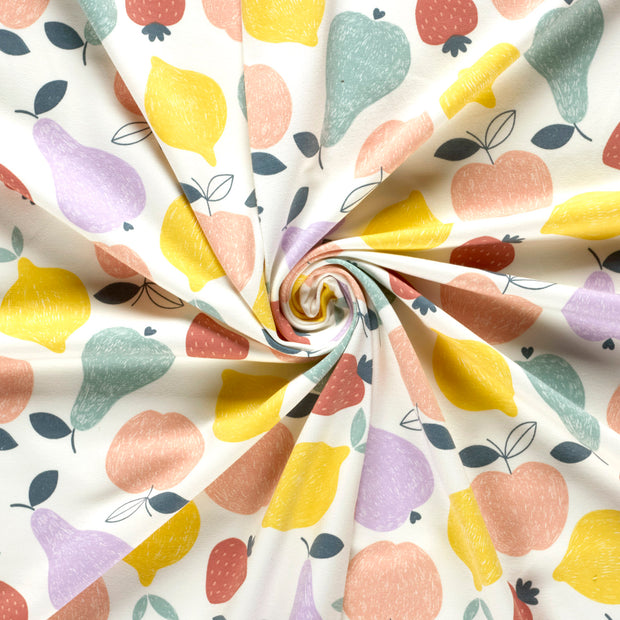 French Terry fabric Off White printed 