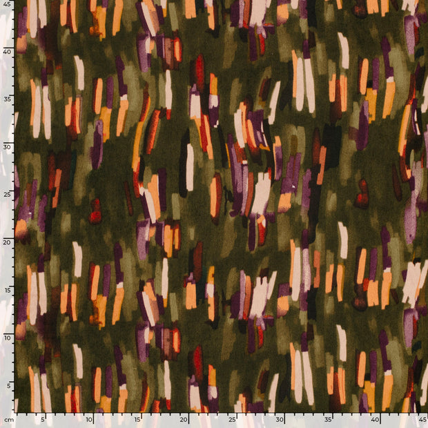 Satin Velvet fabric Abstract Taupe Grey