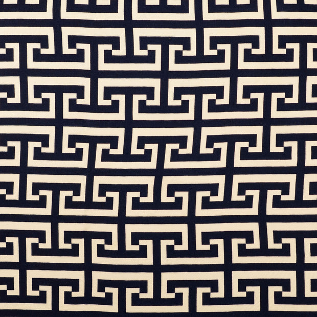 Viscose Satin fabric Geometric pattern Navy