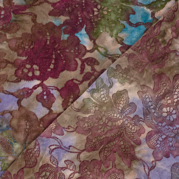 Jacquard fabric Flowers printed 