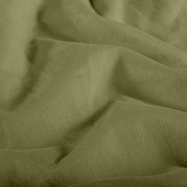 Linen fabric Unicolour Olive Green